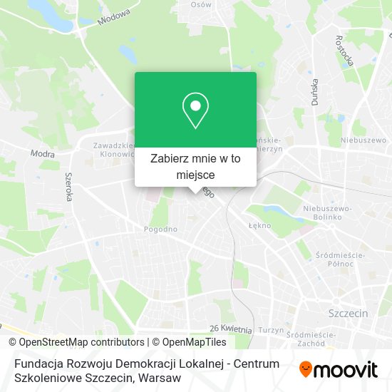 Mapa Fundacja Rozwoju Demokracji Lokalnej - Centrum Szkoleniowe Szczecin