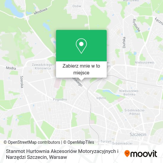 Mapa Stanmot Hurtownia Akcesoriów Motoryzacyjnych i Narzędzi Szczecin