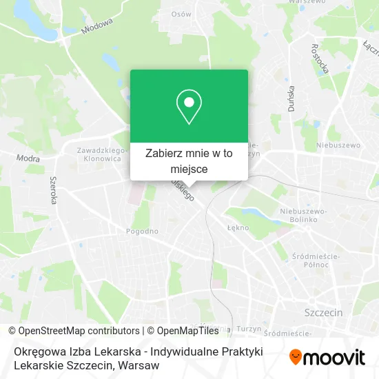 Mapa Okręgowa Izba Lekarska - Indywidualne Praktyki Lekarskie Szczecin