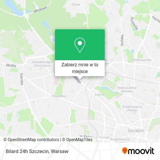 Mapa Bilard 24h Szczecin