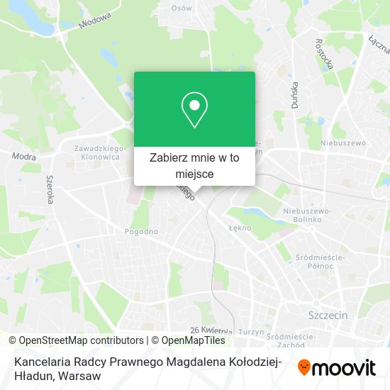 Mapa Kancelaria Radcy Prawnego Magdalena Kołodziej-Hładun