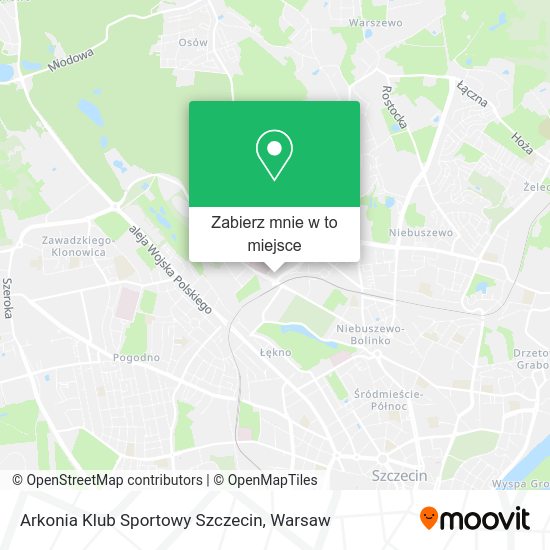 Mapa Arkonia Klub Sportowy Szczecin