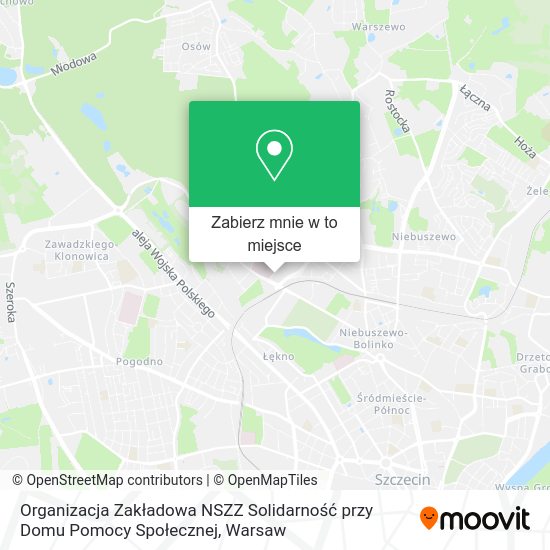 Mapa Organizacja Zakładowa NSZZ Solidarność przy Domu Pomocy Społecznej