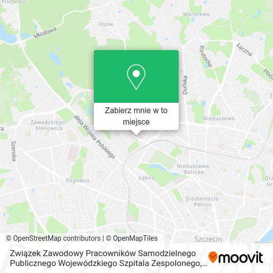 Mapa Związek Zawodowy Pracowników Samodzielnego Publicznego Wojewódzkiego Szpitala Zespolonego