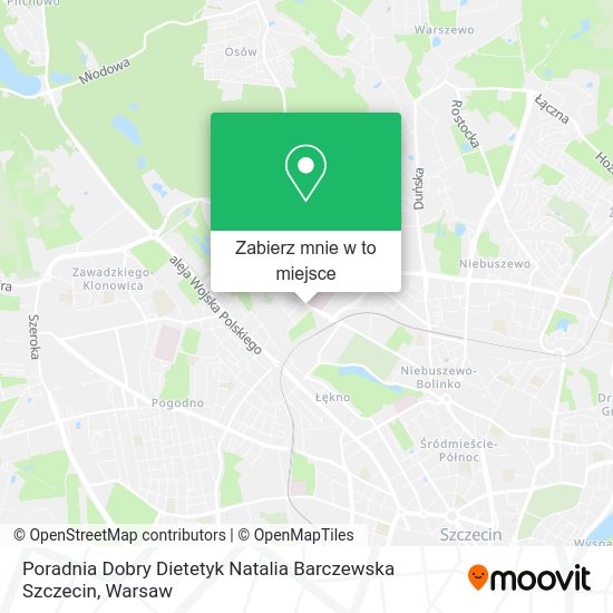 Mapa Poradnia Dobry Dietetyk Natalia Barczewska Szczecin