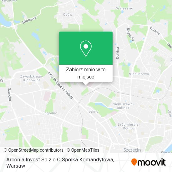 Mapa Arconia Invest Sp z o O Spolka Komandytowa