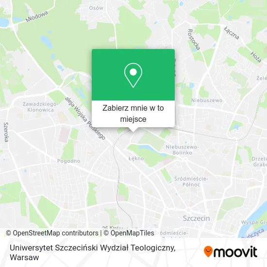 Mapa Uniwersytet Szczeciński Wydział Teologiczny