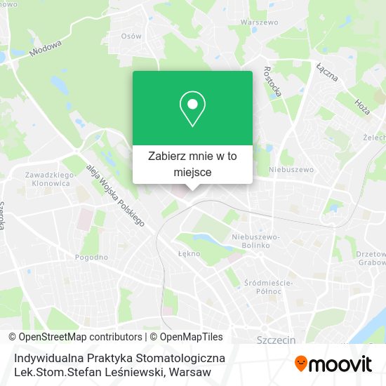 Mapa Indywidualna Praktyka Stomatologiczna Lek.Stom.Stefan Leśniewski