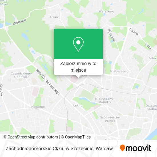 Mapa Zachodniopomorskie Ckziu w Szczecinie