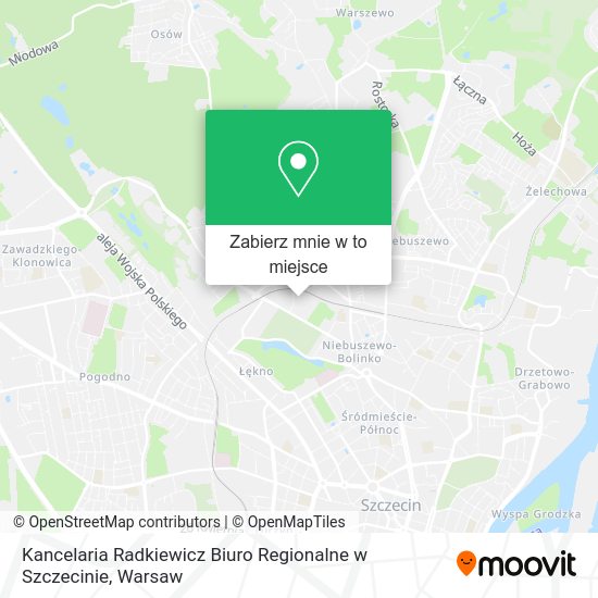 Mapa Kancelaria Radkiewicz Biuro Regionalne w Szczecinie