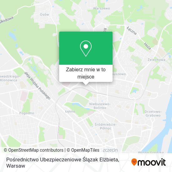 Mapa Pośrednictwo Ubezpieczeniowe Ślązak Elżbieta