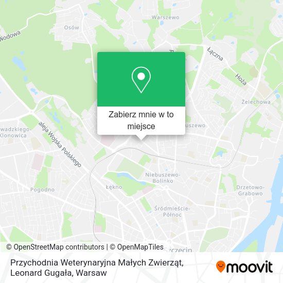 Mapa Przychodnia Weterynaryjna Małych Zwierząt, Leonard Gugała