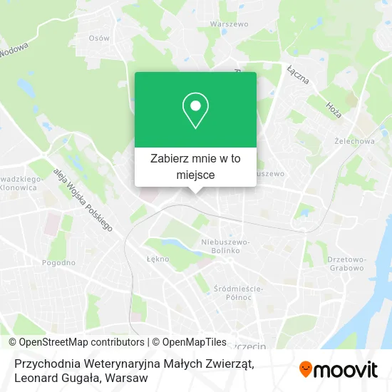 Mapa Przychodnia Weterynaryjna Małych Zwierząt, Leonard Gugała