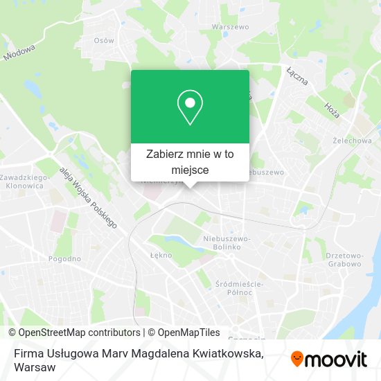 Mapa Firma Usługowa Marv Magdalena Kwiatkowska