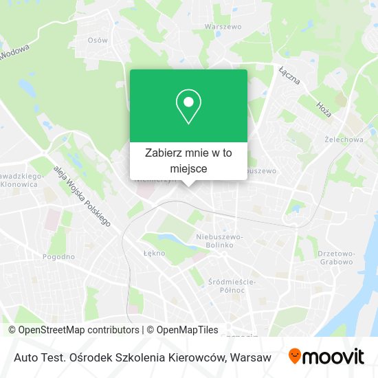 Mapa Auto Test. Ośrodek Szkolenia Kierowców