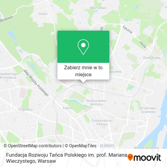 Mapa Fundacja Rozwoju Tańca Polskiego im. prof. Mariana Wieczystego