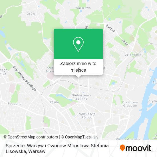 Mapa Sprzedaz Warzyw i Owoców Miroslawa Stefania Lisowska