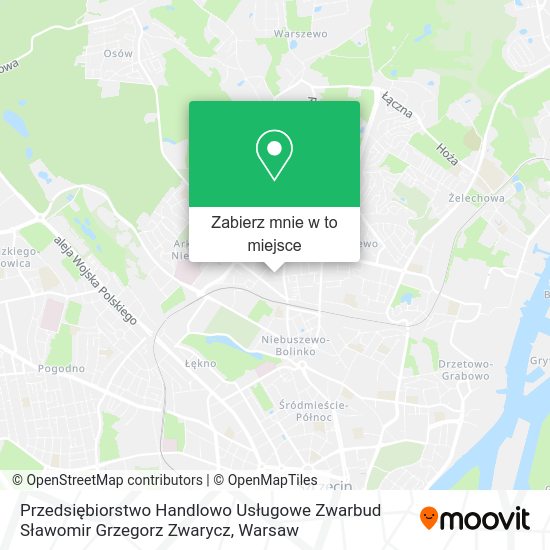 Mapa Przedsiębiorstwo Handlowo Usługowe Zwarbud Sławomir Grzegorz Zwarycz