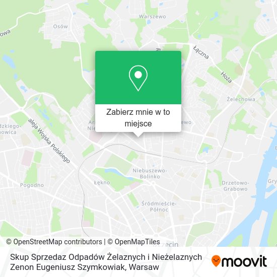 Mapa Skup Sprzedaz Odpadów Żelaznych i Nieżelaznych Zenon Eugeniusz Szymkowiak