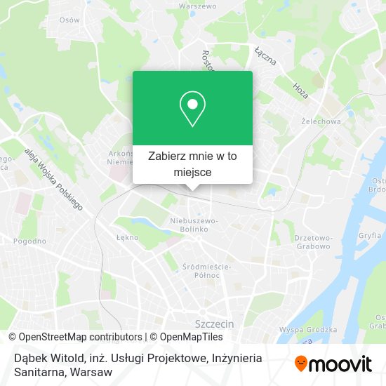 Mapa Dąbek Witold, inż. Usługi Projektowe, Inżynieria Sanitarna