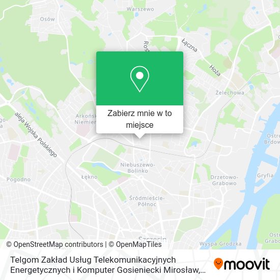 Mapa Telgom Zakład Usług Telekomunikacyjnych Energetycznych i Komputer Gosieniecki Mirosław