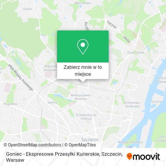 Mapa Goniec - Ekspresowe Przesyłki Kurierskie, Szczecin