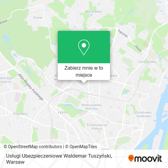 Mapa Usługi Ubezpieczeniowe Waldemar Tuszyński