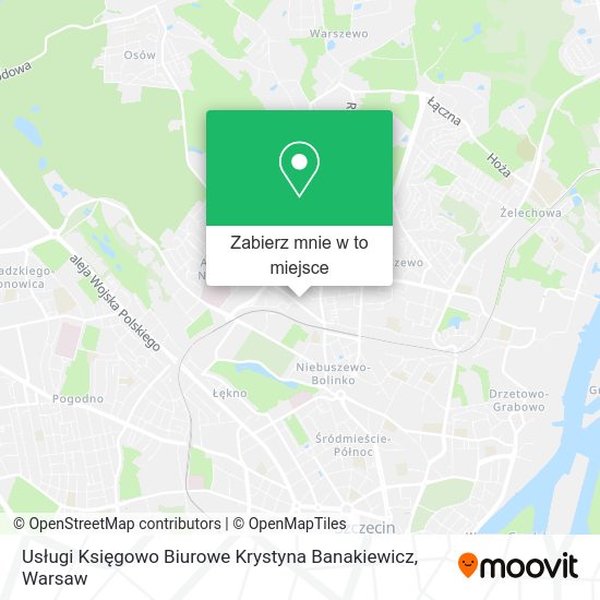 Mapa Usługi Księgowo Biurowe Krystyna Banakiewicz