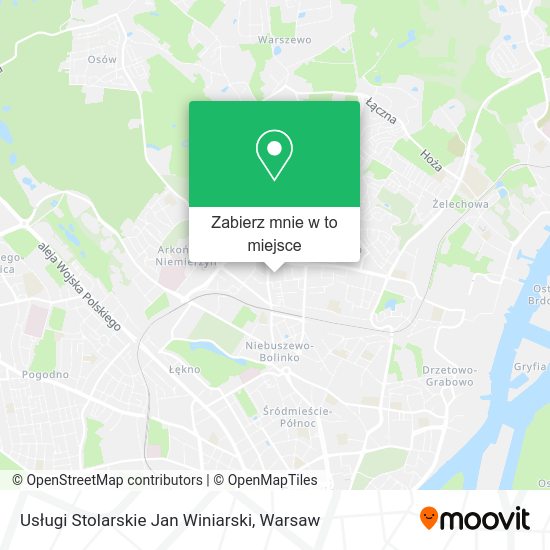 Mapa Usługi Stolarskie Jan Winiarski