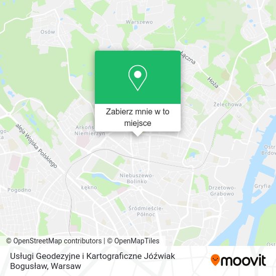 Mapa Usługi Geodezyjne i Kartograficzne Jóźwiak Bogusław