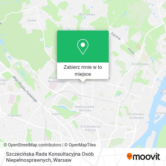 Mapa Szczecińska Rada Konsultacyjna Osób Niepełnosprawnych