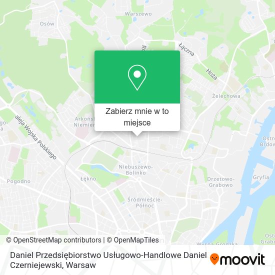 Mapa Daniel Przedsiębiorstwo Usługowo-Handlowe Daniel Czerniejewski