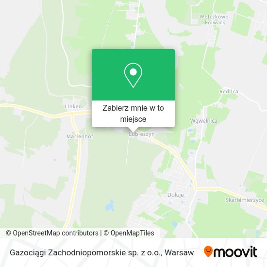 Mapa Gazociągi Zachodniopomorskie sp. z o.o.