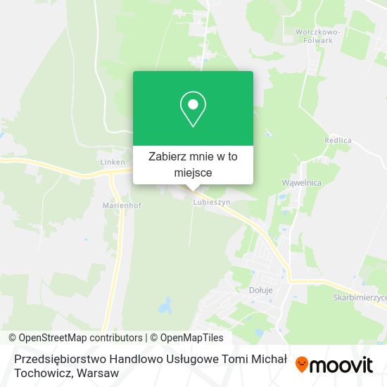 Mapa Przedsiębiorstwo Handlowo Usługowe Tomi Michał Tochowicz