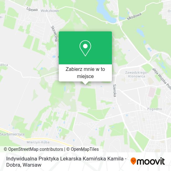 Mapa Indywidualna Praktyka Lekarska Kamińska Kamila - Dobra