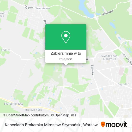 Mapa Kancelaria Brokerska Mirosław Szymański