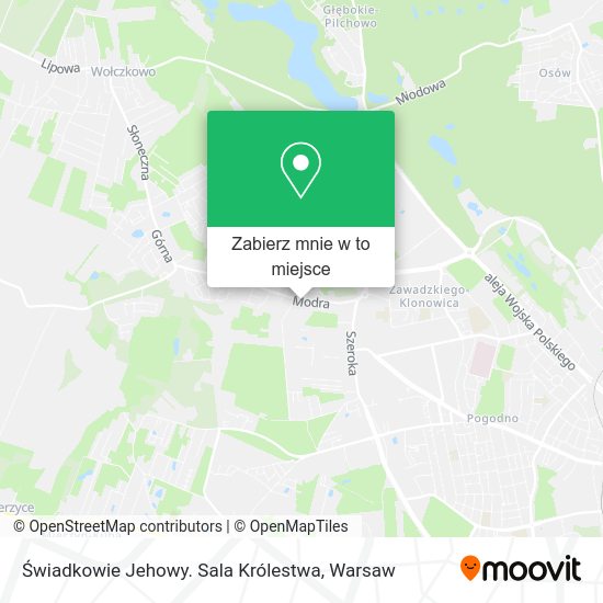 Mapa Świadkowie Jehowy. Sala Królestwa