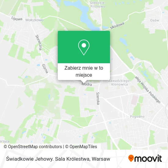 Mapa Świadkowie Jehowy. Sala Królestwa
