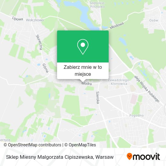 Mapa Sklep Miesny Malgorzata Cipiszewska