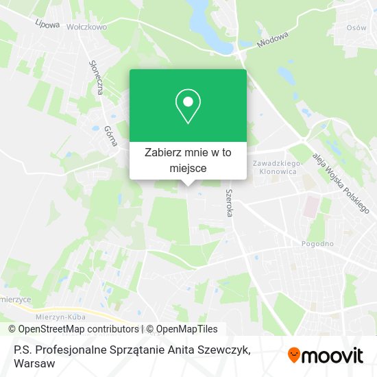 Mapa P.S. Profesjonalne Sprzątanie Anita Szewczyk