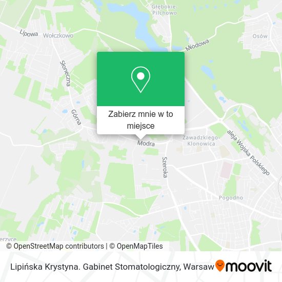 Mapa Lipińska Krystyna. Gabinet Stomatologiczny