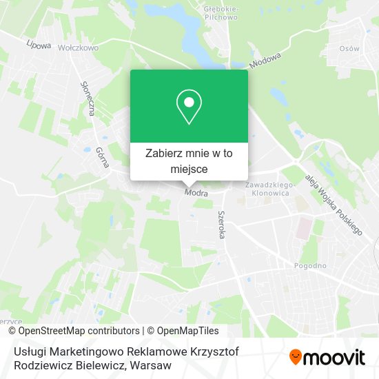 Mapa Usługi Marketingowo Reklamowe Krzysztof Rodziewicz Bielewicz