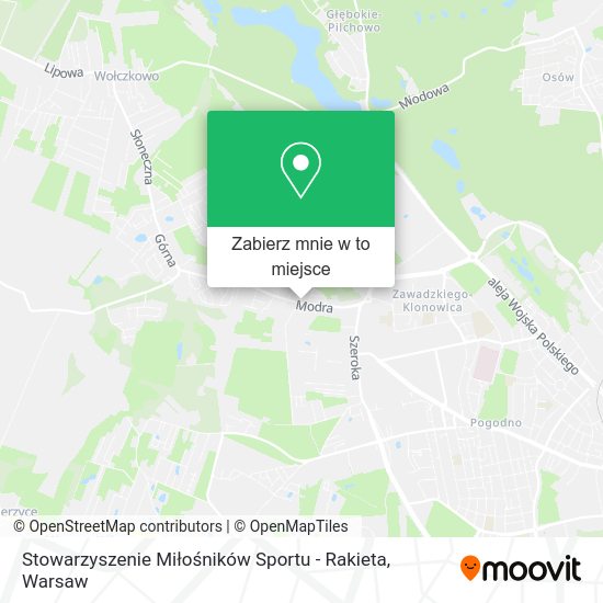 Mapa Stowarzyszenie Miłośników Sportu - Rakieta