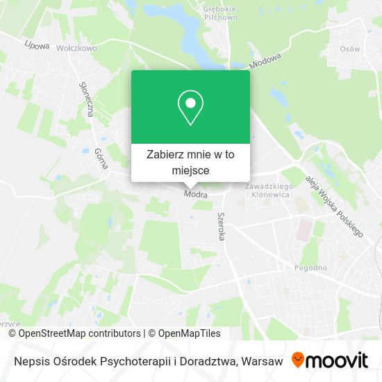 Mapa Nepsis Ośrodek Psychoterapii i Doradztwa