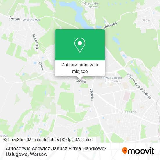 Mapa Autoserwis Acewicz Janusz Firma Handlowo-Usługowa