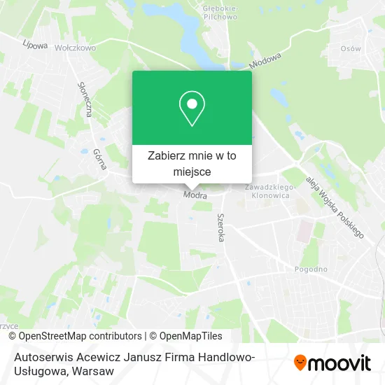 Mapa Autoserwis Acewicz Janusz Firma Handlowo-Usługowa