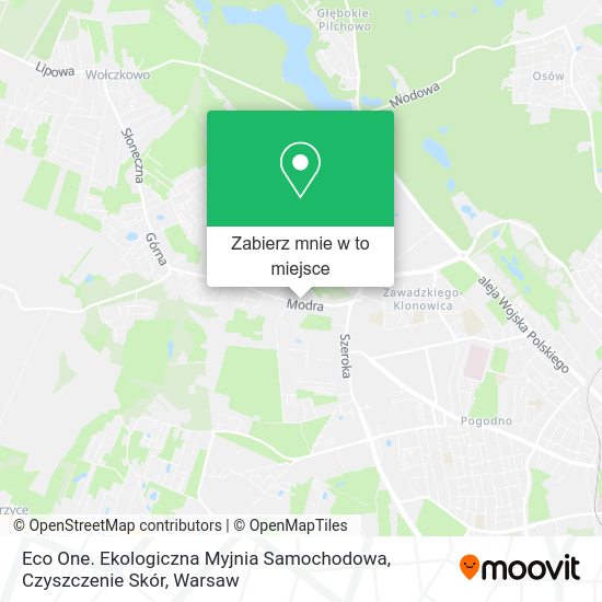 Mapa Eco One. Ekologiczna Myjnia Samochodowa, Czyszczenie Skór