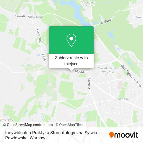 Mapa Indywidualna Praktyka Stomatologiczna Sylwia Pawłowska