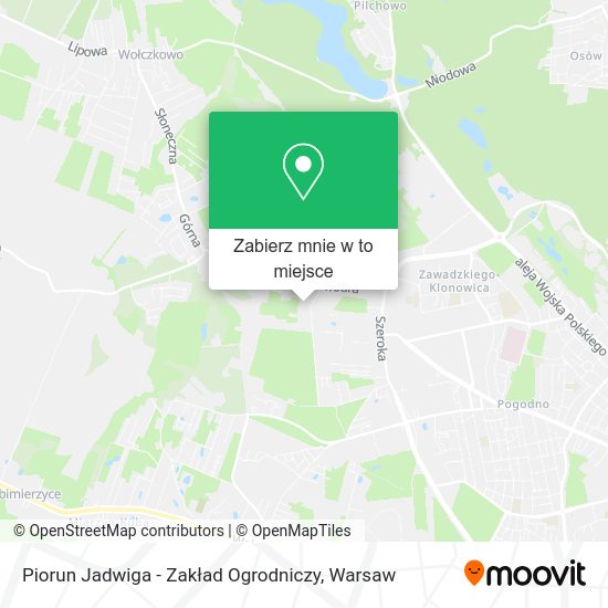 Mapa Piorun Jadwiga - Zakład Ogrodniczy