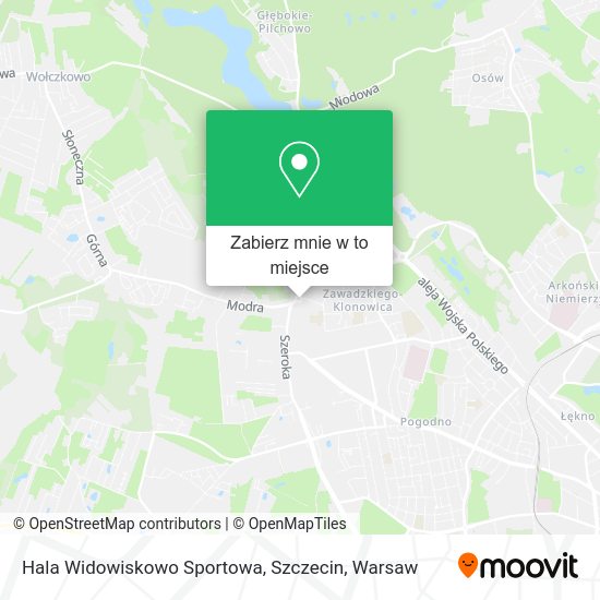 Mapa Hala Widowiskowo Sportowa, Szczecin